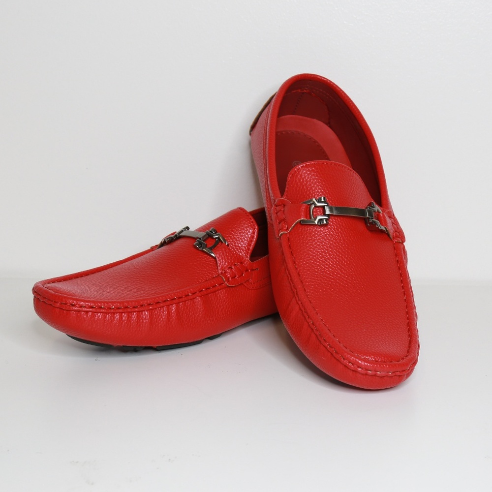 Bruno Homme Moda Italy Pepe-5 Loafer in Red